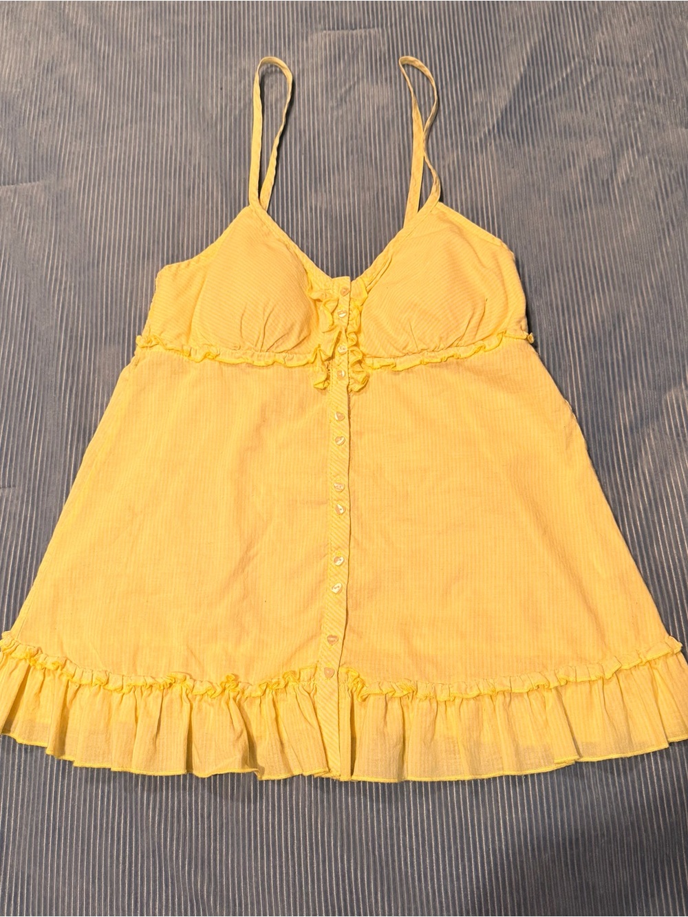 Yellow Ruffle-Trim Cami Top - Picture 9 of 10